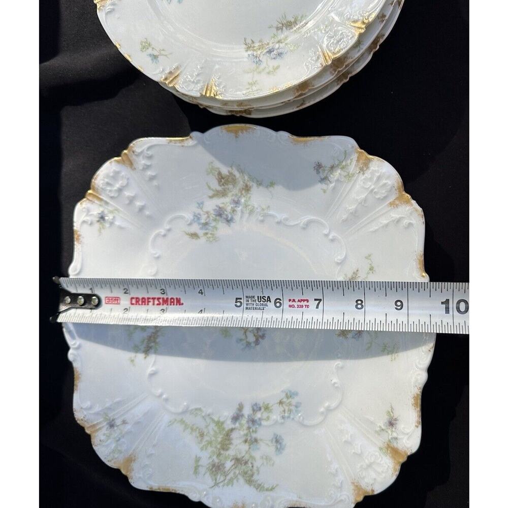 Antique Charles Field Haviland CFH GDM Limoges Plate Lot 1 -9.5” & 4- 7.5” -S69 - Picture 3 of 9